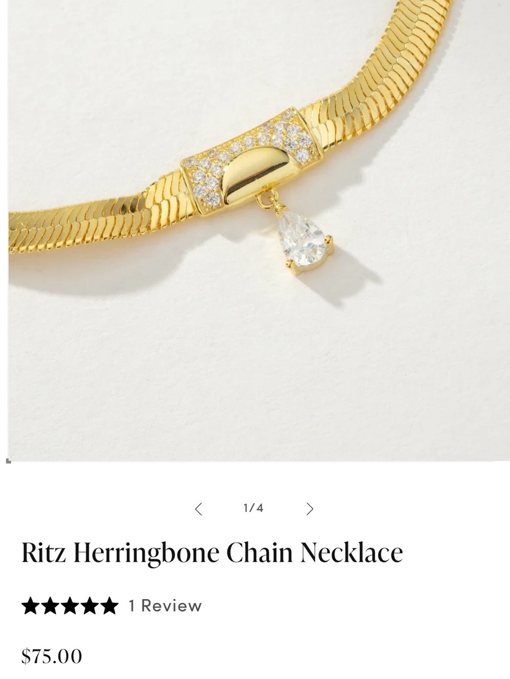 ✨Ritz Herringbone Chain necklace NEW